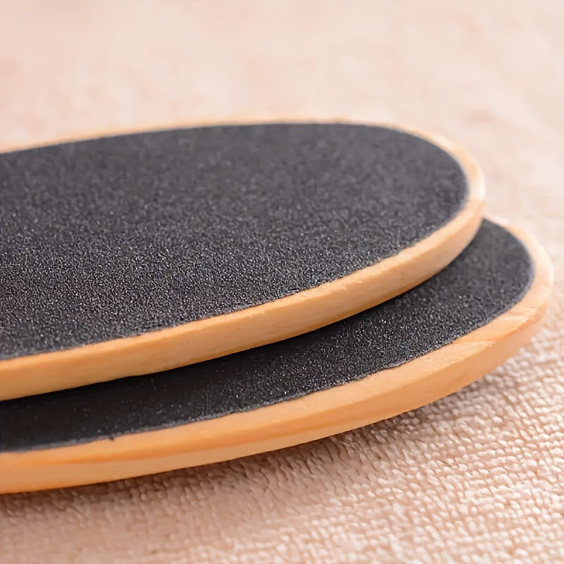 Piedra pómez con mango de madera, agente de eliminación de heridas, piedra pómez y raspador de talón de doble cara para eliminar la luz muerta beige, herramientas de cuidado de pies para uso en casa y salón.