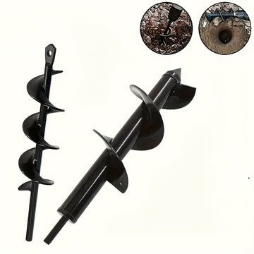 1pc Herramienta de jardín taladro espiral para cultivo de suelo - Mango hexagonal, metal, utilizable con taladro inalámbrico, ideal para perforación de suelo, no requiere energía, paquete de un solo artículo, fácil de usar bit hexagonal