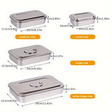 Bandeja de Desinfección de Acero Inoxidable para Uso Comercial/Residencial con Tapa, Dental, Cocina y Baño - Placa Cuadrada Fácil de Limpiar, Sin Necesidad de Electricidad - Modelo 201, Utilitario de Cocina Moderno, Construcción de Alta Calidad, Higiene