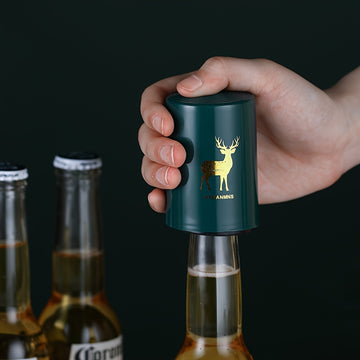Abrebotellas de Acero Inoxidable de Fácil Presión - Sin Residuos, Diseño Creativo para Cocina y Comedor