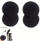 Filtros de carbón activado para cubo de compost 17.02 cm - Paquete de 4, Almohadillas de filtro de repuesto absorbentes de olores, Diseño redondo para cortar a medida, Material de polipropileno para cubo de cocina