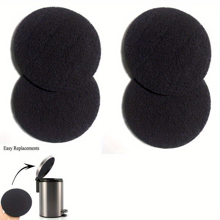 Filtros de carbón activado para cubo de compost 17.02 cm - Paquete de 4, Almohadillas de filtro de repuesto absorbentes de olores, Diseño redondo para cortar a medida, Material de polipropileno para cubo de cocina