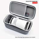 Estuche de almacenamiento de carcasa dura EVA para proyector HY300 Pro - Organizador de viaje duradero con cierre seguro, bolsillo de malla para accesorios, gris (solo estuche), estuche de almacenamiento para proyector | Estuche de almacenamiento compact