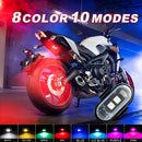 4 luces decorativas LED, luces ambientales recargables por USB, luces neónicas RGB con control remoto, adecuadas para coches, motocicletas, camiones, bicicletas, hogares y más luces decorativas versátiles.