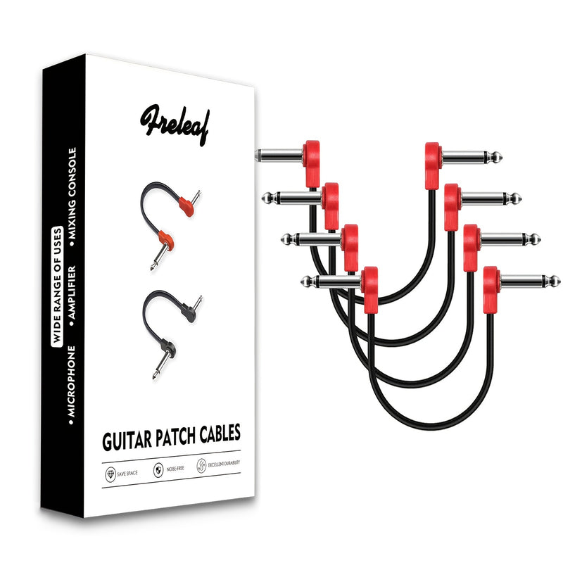 4 cables para guitarra, 15 cm, cable plano profesional para efectos, cable de conexión para instrumentos de 6 pulgadas, cable corto con reducción de ruido, ahorra espacio, accesorios para guitarra