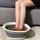 Baño de pies plegable, recipiente portátil para remojar los pies, cubo de spa de pies plegable, baño de pies portátil para dormitorios domésticos, cubo de masaje de piernas y salud