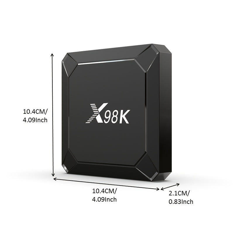 Reproductor de streaming X98K RK3528 con Android 13.0, WiFi de doble banda, decodificación de video 4K, control remoto, enchufe estadounidense, USB 2.0, sin batería - Ideal para entretenimiento en el hogar inteligente