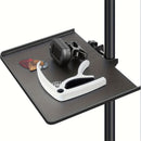 Bandeja Multifuncional para Micrófono de ABS Negro con Abrazaderas Ajustables y Soporte de Trípode Resistente para Transmisiones en Vivo, Karaoke y Grabación - Bandeja Duradera para Tarjeta de Sonido para Organización de Equipo Profesional, Micrófono par