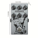 Pedal de Efectos Digitales para Guitarra Eléctrica 9 en 1, MINI-EFX Unidad Única con 9 Preestablecidos: Drive, Overdrive, Distortion, Metal y Soporte USB para Grabación en Computadora, Equipo Musical, Acabado Metálico Elegante, Efectos de Alta Calidad