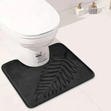 Juego de alfombras antideslizantes de hojas, diseño de hojas de franela grabadas, nueva alfombra de baño de franela, juego de alfombras de aseo de dos piezas, alfombra, alfombra de suelo de baño, alfombra de lado de bañera, alfombra de suelo de inodoro,