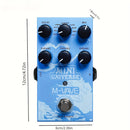 Pedal de Reverb Digital M-VAVE para Guitarras Eléctricas - 9 Efectos de Sonido, Alimentación USB y DC, Pedal Compacto Azul con Potenciómetros para Todo Estilo Musical - Mejora el Tono, Regalo Perfecto para Musicians