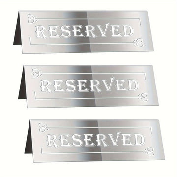 3 piezas, letreros de mesa de acrílico de lujo, resistentes al agua, doble cara, duraderos y fáciles de limpiar, indicadores de asientos para bodas, fiestas, restaurantes y eventos especiales, perfectos para uso en interiores y exteriores