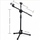 Soporte de Micrófono Ajustable para Erhu, Guitarra y Sonido en Vivo - Base Trípode Metálica Resistente con Diseño Plegable, Patas de Goma & Brazo Telescópico (45-75cm, ), Equipo de Grabación de Estudio, Construcción Robusta, Profesionalismo Musical