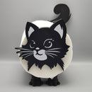 Soporte para papel higiénico de gato negro, compatible con tubos de 38mm-41mm/1.50in-1.57in, el papel higiénico en la imagen es solo ilustrativo, producto no incluye papel