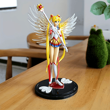 1pc Figura de acción de ángel de anime PVC - Decoración versátil para interior y exterior, sin electricidad, ideal para el hogar y el coche, ornamenta duradera para coleccionar, idea de regalo perfecta