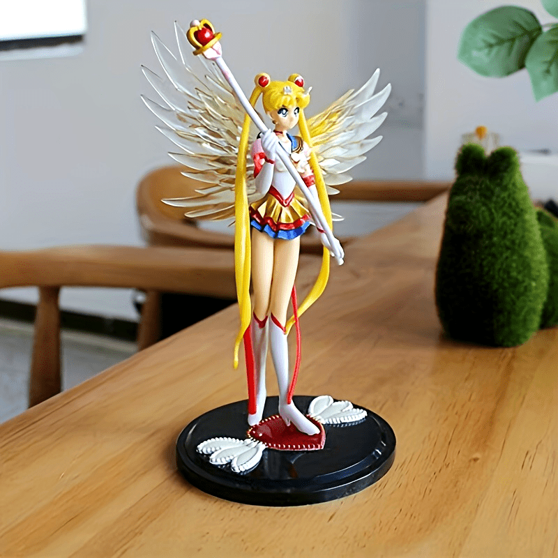 1pc Figura de acción de ángel de anime PVC - Decoración versátil para interior y exterior, sin electricidad, ideal para el hogar y el coche, ornamenta duradera para coleccionar, idea de regalo perfecta