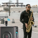 2025 (Mejor Vendedor) Micrófono Inalámbrico UHF para Saxofón, Adecuado para Escenarios y Actuaciones al Aire Libre, Micrófono Inalámbrico para Saxofón, Diseñado para Saxofones, Trumpeta Clip-On, Micrófono para Instrumentos, Incluye Receptor, Plug and Pla