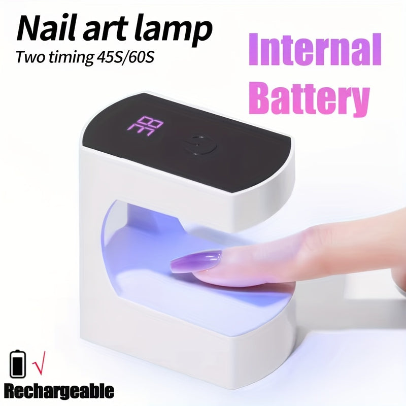 Mini Lámpara LED para Uñas con Temporizador, Secador de Uñas Portátil Rápido y Ligero para Manicura, Arte DIY en Viajes