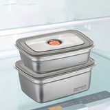 Juego de 3 Recipientes Herméticos para Alimentos de Acero Inoxidable 1500ml - Cajas Apilables y Seguras en Lavavajillas, Resistente a la Corrosión, Ideal para Cocina, Grado Alimenticio