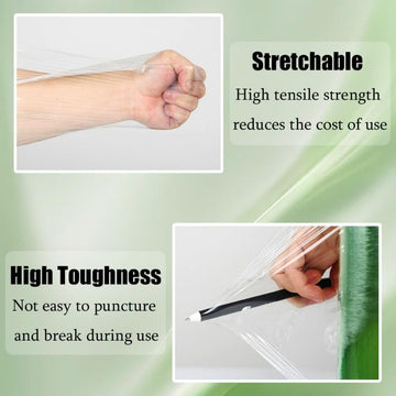 4 piezas de Cinta Autoadhesiva para Injerto de Plantas - Cinta Transparente Estirable de PVC para Vivero y Ramas de Árboles y Plántulas | Duradera, Sin Necesidad de Herramientas, Resistente al Clima