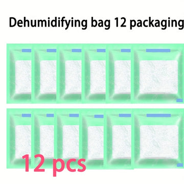 6, Bolsa Deshidratante de Bolsillo de 12 piezas, Bolsa Deshidratante para Coche, Reutilizable, Adecuada para Múltiples Escenarios, Uso Doméstico, Armario, Dormitorio, Bolsa Deshidratante para Cajón, Portátil