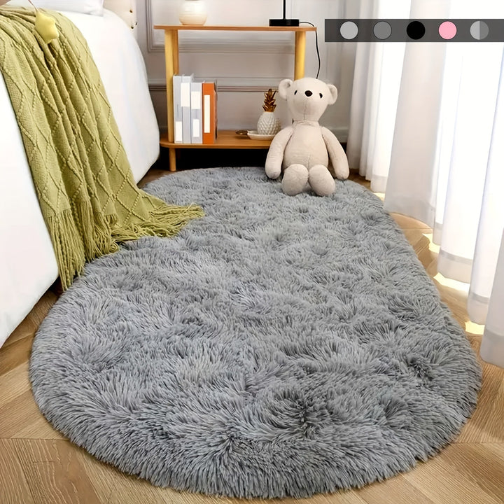 1pc Alfombra Larga de Peluche para Dormitorio, Suave y Agradable a la Piel, Fácil de Cuidar, Buen Antideslizante, Para Usar al Lado de la Cama
