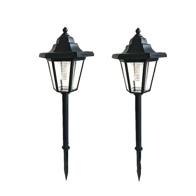 2 piezas de luces solares para pasillos, luces LED para caminos solares, luces de paisaje para exteriores para jardín, césped, camino, patio
