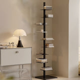 Estantería Giratoria de Hierro de 9 Niveles - Estante de Esquina Ahorra-Espacio para Exhibición en Casa y Oficina