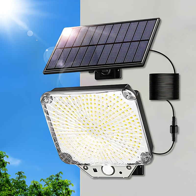 344 Luces solares para exteriores LED, luz blanca, 1pc/2piezas, impermeable, sensor de movimiento, ángulo ajustable, ideal para jardín, patio, jardín, garaje - Batería de níquel cargada por energía solar, iluminación exterior | Luz exterior moderna | Luc