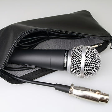 Micrófono Dinámico Profesional SM58 - Micrófono con Cable en Forma de Corazón con Conector de 6.35mm, Alimentado por DC, Adecuado para Canto en Escenario, Transmisión, Reuniones de Video, Juegos y Karaoke - Audio de Alta Calidad, Construcción Duradera, R