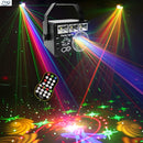 Luz de fiesta YSH USB 3-en-1, lámpara de discoteca activada por sonido DJ con control remoto, luz estroboscópica de proyector RGB, luces LED, soporte no extraíble, alimentada por USB, tensión de funcionamiento ≤36V, material de sombra de lámpara de plást