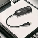 Adaptador de red Ethernet USB 3.0 de 100 Mbps, tarjeta de red RJ45, adecuada para PC/notebook, compatible con SmartThings, alimentado por USB, tensión de trabajo ≤36 V