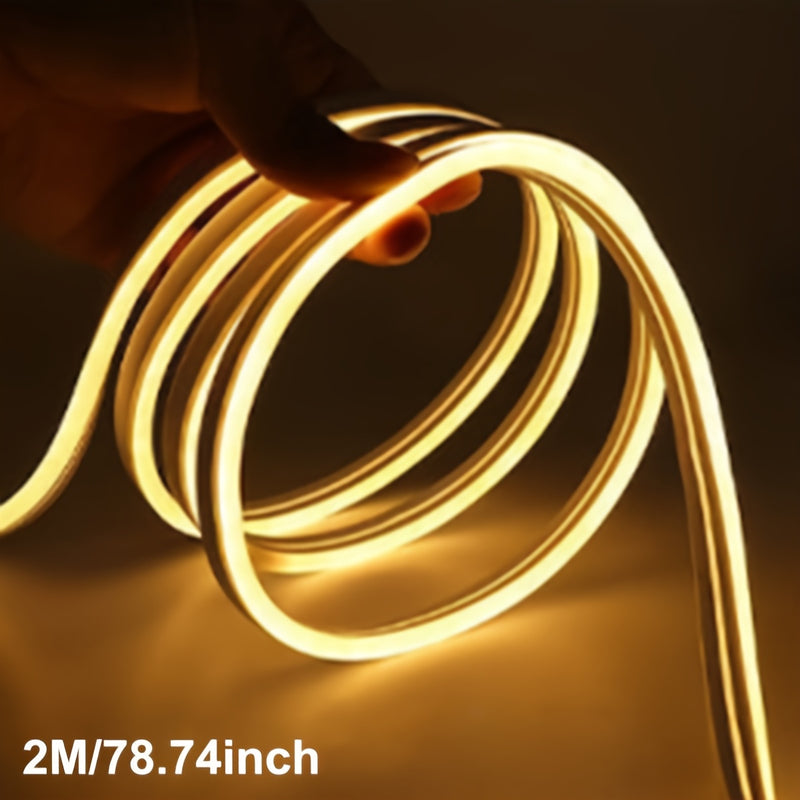 Lámpara de neón flexible con control táctil, 1/2/3/4/5 m, 3000K/4000K/6000K, luz regulable, decoración para el hogar, lámpara de ambiente, para gabinete, espejo o faro, incluye rollo de cinta adhesiva