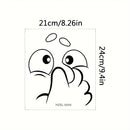 1pc Pegatinas Abstractas Festivas para Inodoro – Diseño de Cara de Dibujos Animados Divertido, Pegatinas Decorativas de Plástico Blanco para Navidad, Acción de Gracias y Decoración de Baño Festiva