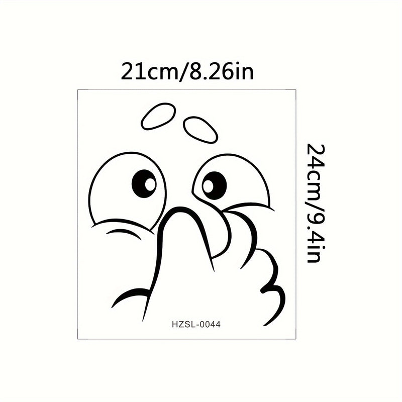 1pc Pegatinas Abstractas Festivas para Inodoro – Diseño de Cara de Dibujos Animados Divertido, Pegatinas Decorativas de Plástico Blanco para Navidad, Acción de Gracias y Decoración de Baño Festiva