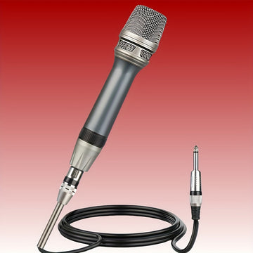 Micrófono Vocal Dinámico Profesional - Cardióide Unidireccional, Portátil con Encendido/Apagado para Interruptor & Cable XLR de 177in a 1/4'' - Azul Marino