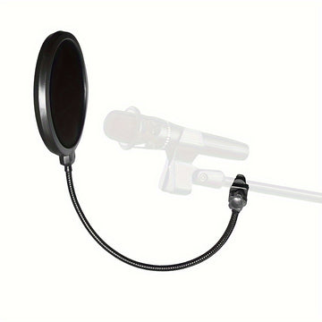 [Viento Doble Capa para Micrófono] Protector de Viento para Micrófono de Doble Capa - Conector XLR para Karaoke, Streaming y Grabación de Podcasts