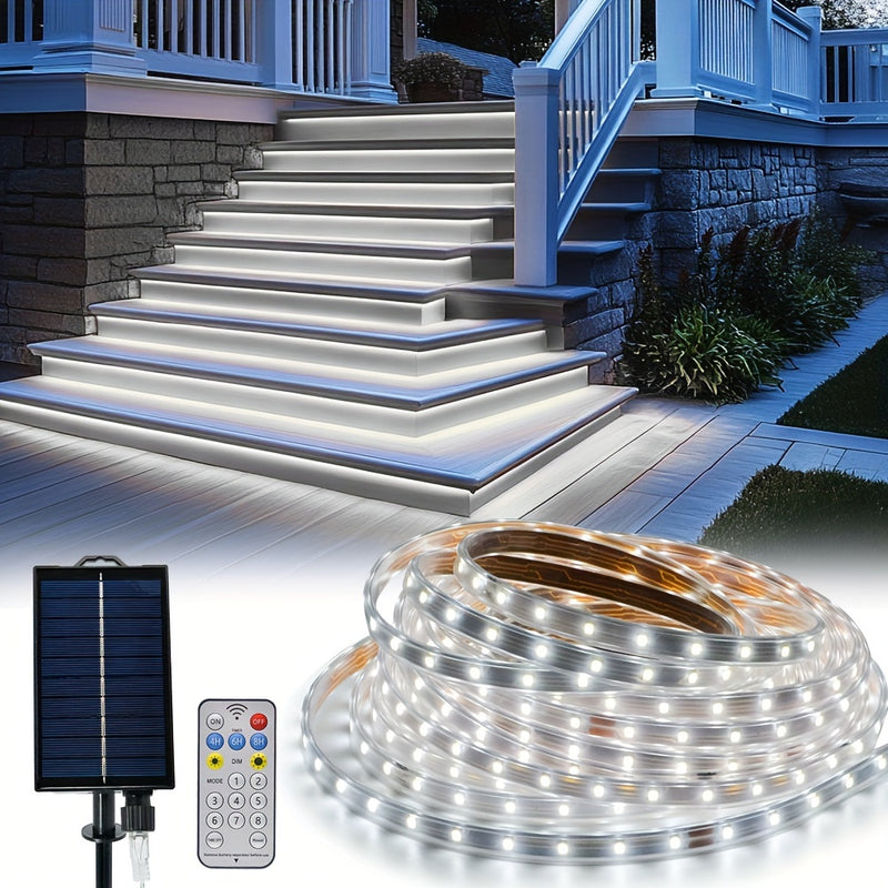 1 pieza de Tiras de Luces Solares LED, Luces de Cuerda para Exteriores con 8 Modos de Iluminación, 320/640 LED, Luces de Cadena Solares para Patio, Jardín, Terraza, Balcón, Decoración de Acción de Gracias, Halloween y Navidad, Ideal para Regalos de Navid