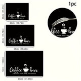 1 alfombrilla para secar platos con estampado de café, decoración para mesa de comedor, ideal para cafeteras y máquinas de espresso