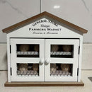 Cesta de Almacenamiento de Huevos de Madera Moderna - Organizador para el Hogar para Cocina, Baño y Decoración de Dormitorio
