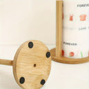 1 pieza, soporte de papel higiénico de bambú rústico - soporte redondo para encimera para cocina y baño, dispensador de madera estilo granja con instalación autoadhesiva, aspecto de madera natural, decoración y accesorios de baño