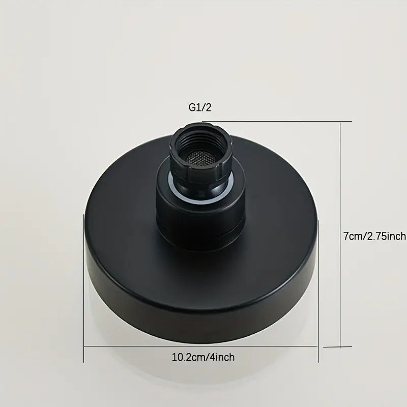 1 unidad de cabezal de ducha redondo de lluvia de alta presión de 9.91 cm - Plástico duradero, fácil instalación, diseño ahorrador de agua, suave para el cabello y la piel, ideal para uso en baños domésticos, accesorios de baño, cortina de ducha, cabezal