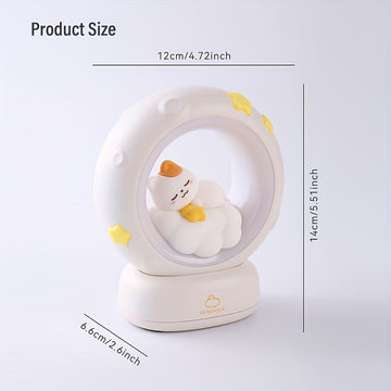 1pc Luz Nocturna de Gato Durmiente, Lámpara Compañera Recargable por USB, Lámpara de Mesa con Regulación de 3 Velocidades y Ajuste de Brillo en 3 Niveles, Lámpara Desestresante para Oficina, Lámpara Decorativa Linda para Dormitorio o Sala de Estar, Regal