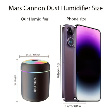 Humidificador Portátil de 2 Piezas con Alimentación USB, Funcionamiento Silencioso, Hermosa Decoración para Habitaciones, Ideal para Oficina, Hogar y Viajes al Aire Libre