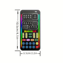 Kit portátil para podcast con cambiador de voz, 8 efectos de voz, ajuste de sonido, incluye micrófono de mano con cable, compatible con celulares y computadoras