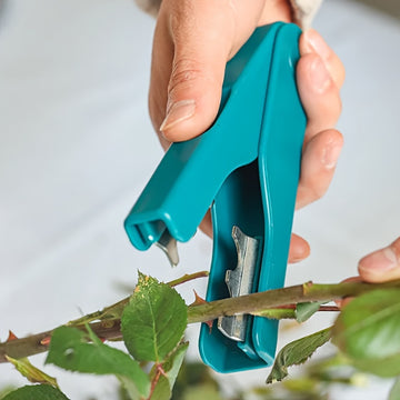 Desbarbador Manual de Espinas y Tallos para Rosas - Mango Azul Ergonómico con Cuchillas de Precisión para Arreglos Florales, Jardinería y Manipulación de Rosas - Herramienta Duradera para el Hogar, Accesorio de Jardín, Fácil Agarre, Construcción Robusta,