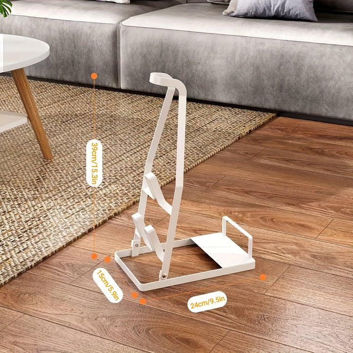 Soporte para aspiradora de metal - Estante de almacenamiento portátil para aspiradoras de palo, estante organizador que ahorra espacio con diseño abierto, ideal para uso en el hogar y la oficina, accesorio para aspiradora.
