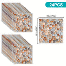 24pcs Pegatinas de Azulejos 3D para Baño - Autoadhesivas, Calcomanías Antideslizantes para Renovación Fácil