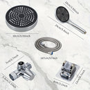 1 juego de ducha ABS con alta caudalidad y manguera, conjunto de ducha portátil dos en uno, distribuidor de agua de tres vías con manguera larga, accesorios para baño
