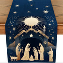 1pc, Camino de Mesa Navideño Estilo Granja para Decoración de Cocina y Comedor en Invierno - Adorno Festivo 13x48/13x72/13x108 Pulgadas para Interiores y Exteriores, Hogar o Fiestas
